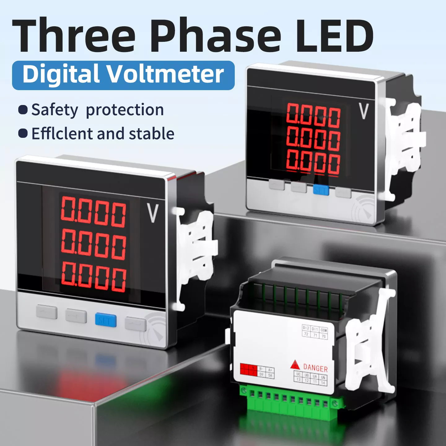 삼상 LED 디지털 전압계